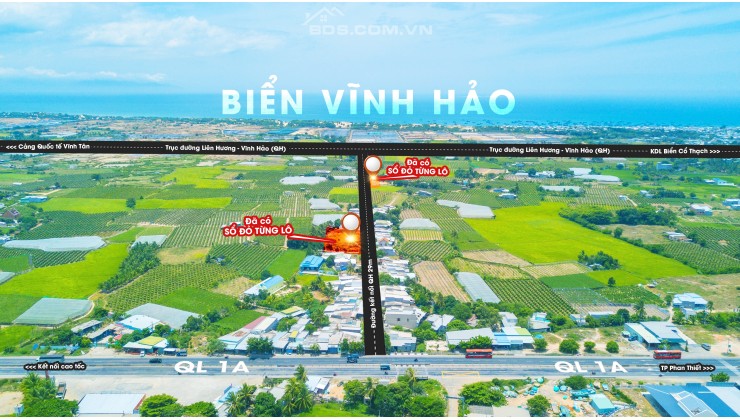 Chính chủ cần bán lô đất Biển Bình Thuận giá chỉ 739Tr/nền. Gần nút giao cao tốc - Khu CN